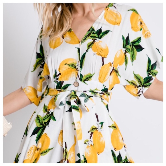 Delilah Loves Lemons Botanical Dress - Picture 2 of 8